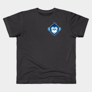 Happy Blue Monkey (Small Version) Kids T-Shirt